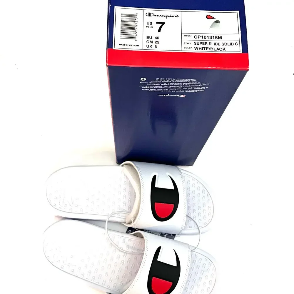 Champion Men's Athletic Sporty Logo Slide Sz 7
